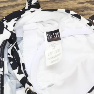 NWT Island Escape Monterey V-Neck Tankini Swim Top N760933 Black / White 14 thumbnail 6