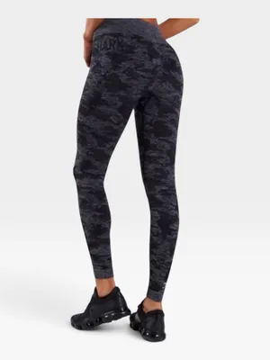 Gymshark Adapt Camo Seamless High-Waist Leggings Black & Charcoal Gray S/M thumbnail 3