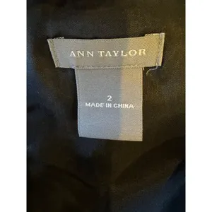 Ann Taylor Dress Women 2 Black Sleeveless V Neck Pleated Back Hem‎ Fit And Flare thumbnail 8