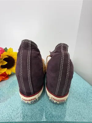 Converse Chuck Taylor High Top Sneakers in Dark Plum with Tan Laces thumbnail 6