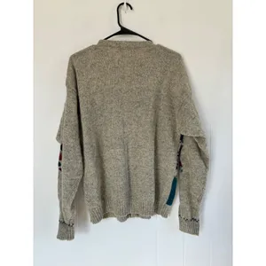Woolrich Ski Vintage 100%‎ Wool Winter Scene Cardigan Sweater Nordic Gray XL thumbnail 4