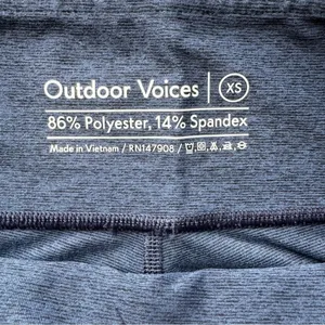 Outdoor Voices Double Time 10”‎ Biker Shorts Navy Compression Pocket Size XS NEW thumbnail 4