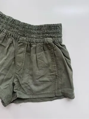 Aerie Babewatch High Waisted Pull-On Shorts size M Olive Green thumbnail 5