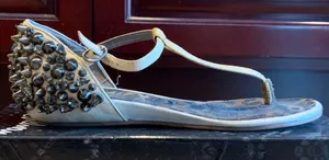 Sam Edelman Studded Embellished Ornate Crystal sandals thumbnail 12