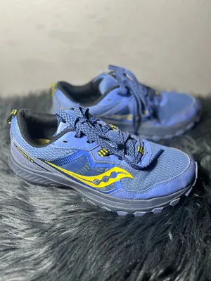 Saucony Excursion TR XT600 Trail Running Hiking Blue/Yellow Sneakers Sz7.5 thumbnail 2