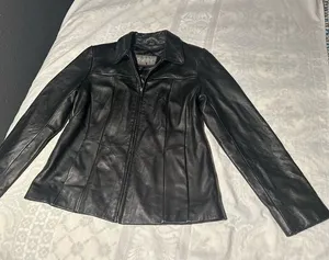 Wilsons Leather Women's Black Zip-Front Leather Jacket thumbnail 1