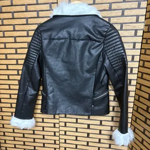 Love Tree Black Faux Leather‎ Jacket Size Medium thumbnail 2