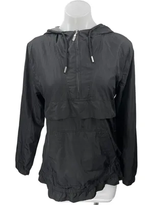Abercrombie & Fitch Black Long Sleeve Hoodie Hooded Windbreaker Coat Jacket M thumbnail 1