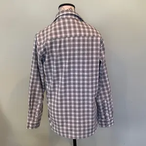 Women’s Fits like a Small Labeled Large Black and White Plaid Button Front Shirt thumbnail 3