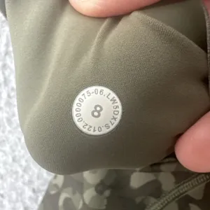 Lululemon Base Pace High Rise Leggings Olive Green Camo Athletic Women's 8 thumbnail 6