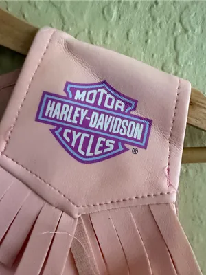 Vintage Harley-Davidson Girls' Pink Fringe Vest thumbnail 4
