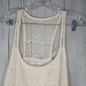 Abercrombie & Fitch Boho Y2K Lace Racerback Tank Top thumbnail 2