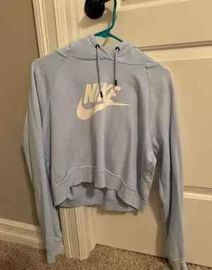 Nike cropped hoodie blue thumbnail 1