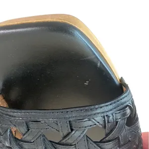 Tory Burch Basketweave Leather Clogs Black Wood Platform‎ 9 thumbnail 10