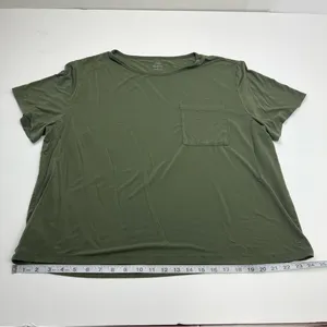 Cozy Earth Women’s Short Sleeve Shirt Top Size XL Pocket Bamboo Blend‎ *FLAW thumbnail 7