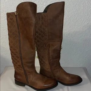 Steve Madden Brown Quilted Over the Knee Boots used good condition thumbnail 6