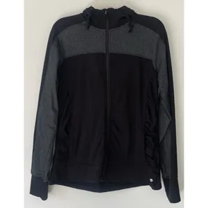 Xersion Black & Grey Colorblock Athletic Zip Up  thumbnail 7