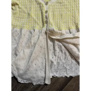 Free People Boho Hippie Bell Sleeve Peekaboo Lace Crochet Sweater Medium‎ thumbnail 7