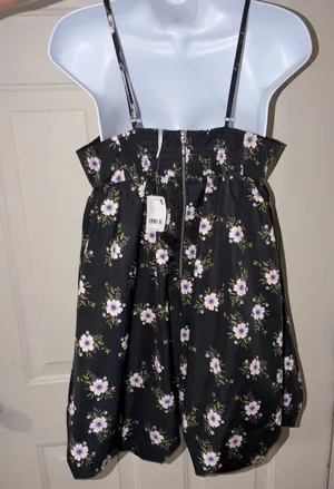 Free People in A Bubble Mini Dress in Black Floral size S thumbnail 4
