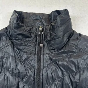 Athleta Women’s Black Goose Down Puffer Vest Size S Full Zip Quilted thumbnail 2