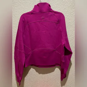 Lululemon NWT Scuba Oversized Funnel Neck Half Zip Ripened Raspberry Gold M L thumbnail 9