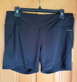 Jockey Womens Active Bike Shorts Black High Rise Athletic Pockets Size XL thumbnail 1