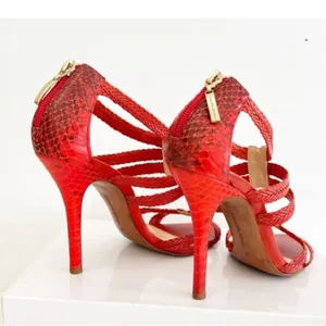 ALEXANDRE BIRMAN Red Woven Strappy Leather Heels Sandals - Size 6.5 thumbnail 14