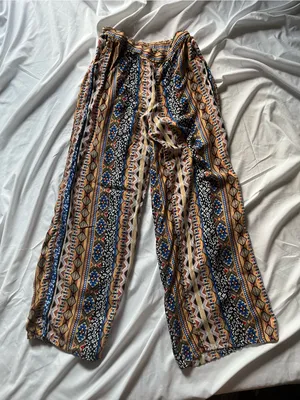 Love Tree Boho Wide-Leg Multicolor Printed Pants thumbnail 1
