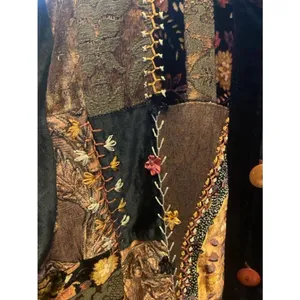 Women's Flashback Brown Floral Embroidered tapestry Jacket Size M thumbnail 6