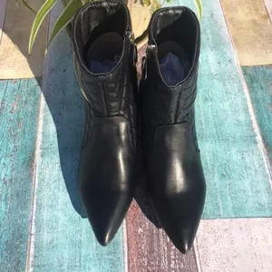 Trary quilted pointed toe ankle boot NEW Size 9 Black thumbnail 7