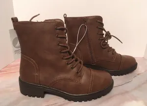 Combat Boots, Size 7 1/2W Brown thumbnail 2