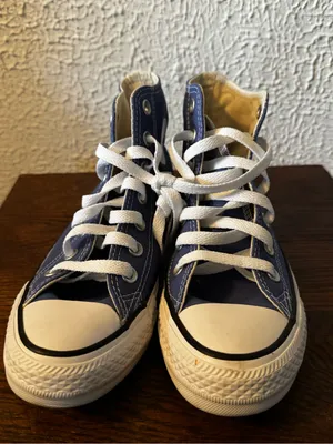 Converse High-Top Sneakers in Blue and White thumbnail 5