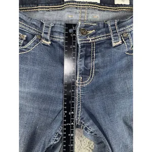 Buckle Bke Denim Jeans Women 30 Low‎ Rise Cropped Thick Stitch Y2K Western Retro thumbnail 4