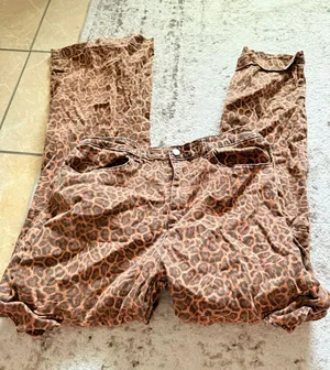 Cheetah print cargo pants Brown Size L thumbnail 1