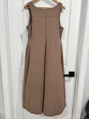 Isabel by Ingrid+Isabel Maternity Tan Sleeveless Knit A-Line Midi Dress XL thumbnail 4