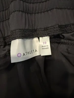 Athleta la viva ruched black jogger pant size 10 thumbnail 6