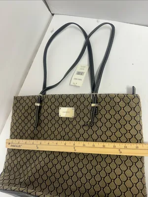 Nine West Tan and Black Geometric Tote thumbnail 9