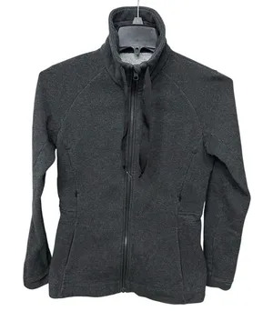 Lululemon Jacket‎ Womens 6 Gray Full Zip Hooded Pockets Cinch Waist Gym thumbnail 1