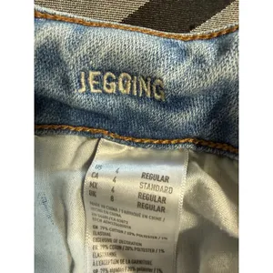 American Eagle Outfitters Distressed Light‎ Wash Jeggings Womens Size 4 Reg thumbnail 4