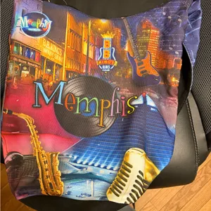 Colorful Memphis Print Shoulder Bag NWT Blue thumbnail 4