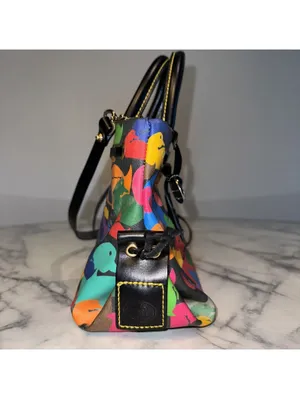 Dooney & Bourke Wonder Ducks Black Handbag Satchel Crossbody CLEAN NWOT Vintage thumbnail 4