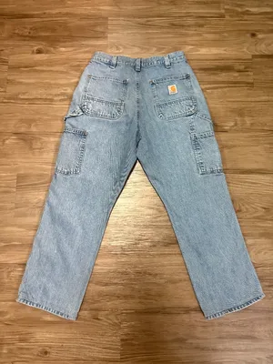 Carhartt Loose Fit Carpenter Jeans Light Wash Utility 30x28 thumbnail 4