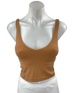 Lululemon Align Brown Sleeveless Activewear Athletic Sports Bra Crop Tank Top 2 thumbnail 1