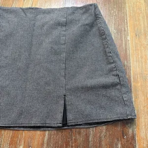Old Navy Mini Skirt XL Black Gray Houndstooth thumbnail 2