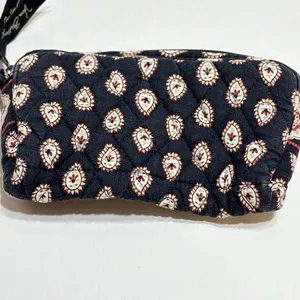 Vintage Paisley Vera Bradley Wristlet Black Quilted Made In USA thumbnail 2
