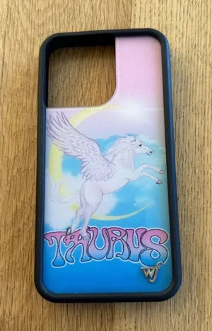 Wildflower Taurus iPhone 13 Pro Case Black thumbnail 1