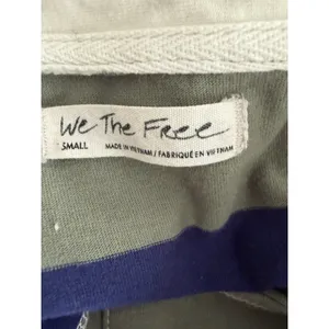 Free People We The Free Peyton Rugby Tee Blue/Green Stripe Women's Size Small‎ thumbnail 12