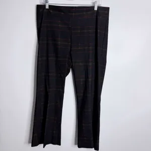 Avenue Montaigne Leo Kick Flare Pant Plaid Black Red Size 12 Dark Academia‎ thumbnail 2