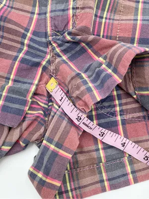 Vintage Y2K American Eagle Low Rise Plaid Shorts Size 4 Cotton Preppy Micro Mini thumbnail 9
