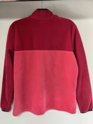Columbia XL Women’s Dark Pink Light Pink Colorblock Fleece 1/2 Snap Pullover thumbnail 3